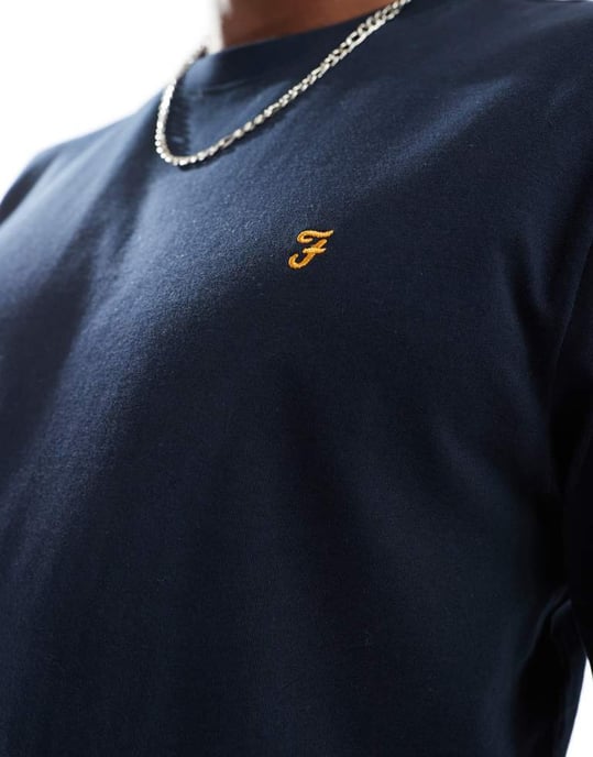 Farah Danny t-shirt in navy - NAVY - Image 4