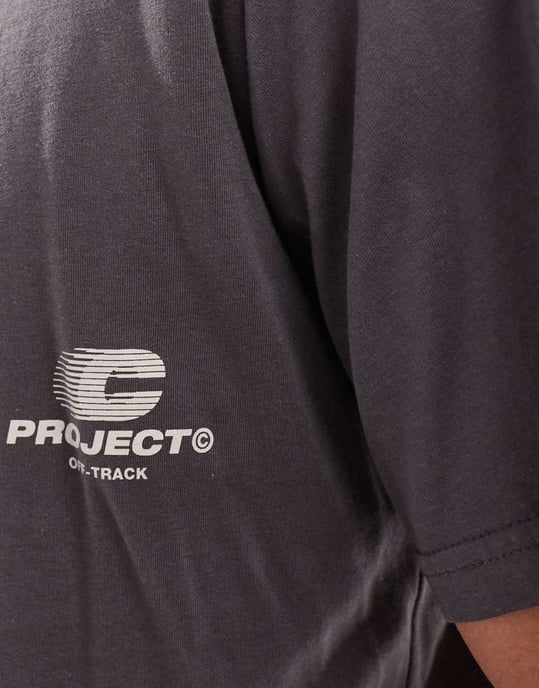 Jack & Jones oversized front print t-shirt in dark grey - Image 3