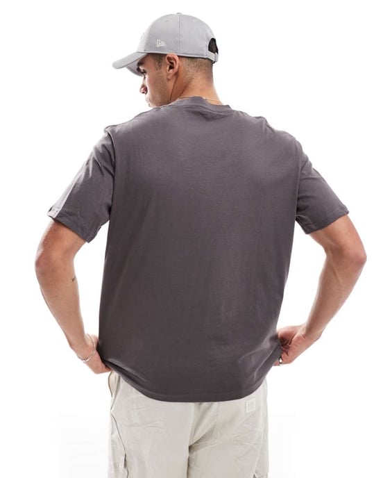 Jack & Jones oversized front print t-shirt in dark grey - Image 4