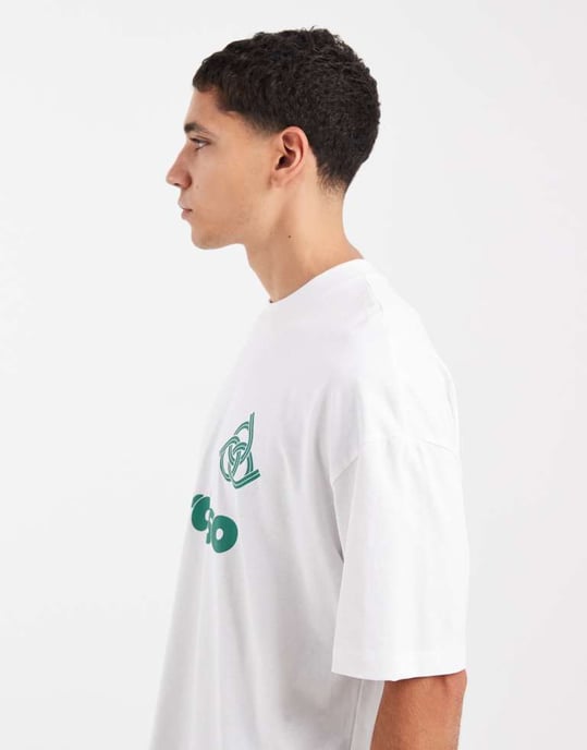 ASOS DESIGN oversized t-shirt with football front print in white - Image 4