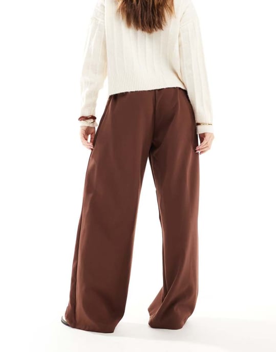 ASOS DESIGN ultra high waist tie detail wide leg trouser - Image 3