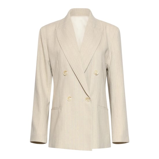 Smashed Lemon Double-breasted blazer met subtiele glitter | - Image 6