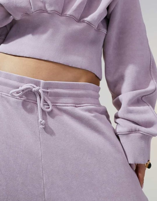 ASOS DESIGN co-ord oversized barrel leg jogger with seam detail in washed mauve - Image 4