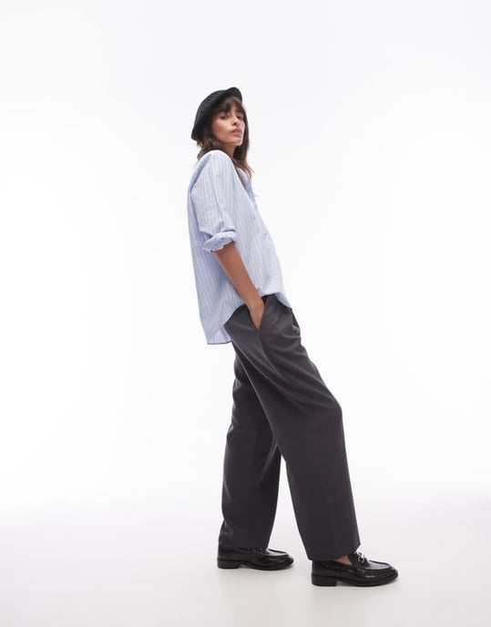 Topshop smart tailored jogger in slate grey - Image 1