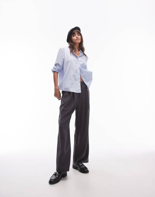 Topshop smart tailored jogger in slate grey - Image 3