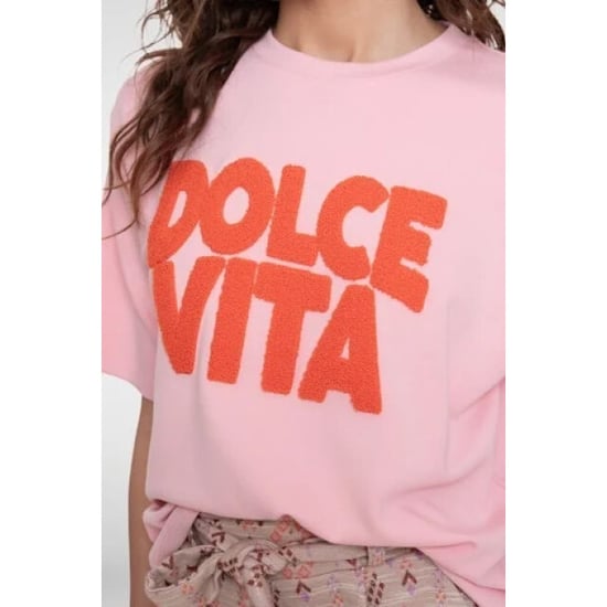 Geisha 62090-41 422 sweat scuba toweling light pink/orange - Image 2