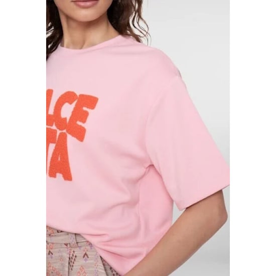 Geisha 62090-41 422 sweat scuba toweling light pink/orange - Image 4