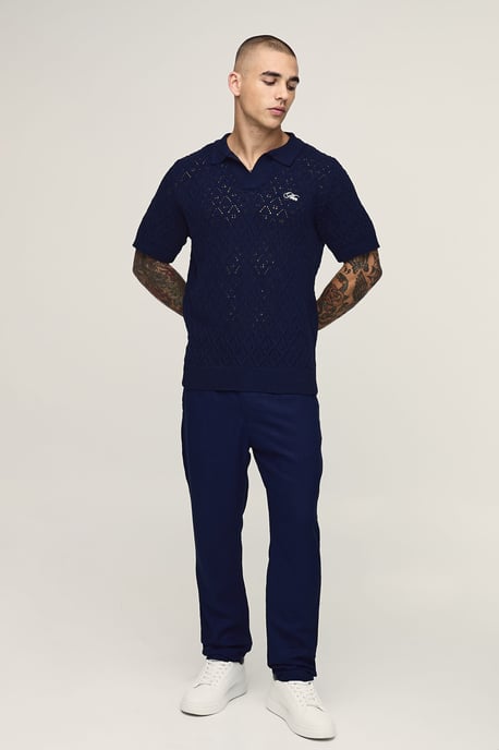 Slim Fit Half & Half Waist Linen Blend Trouser - Image 4