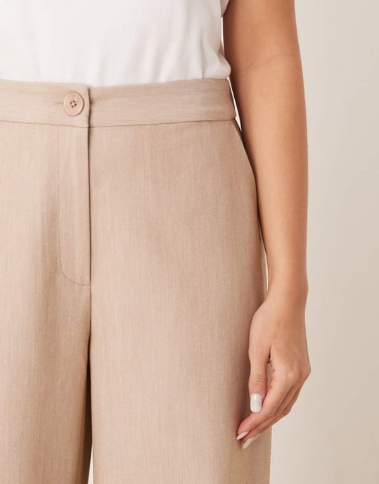 ASOS DESIGN tailored relaxed straight leg trousers in stone - Image 4