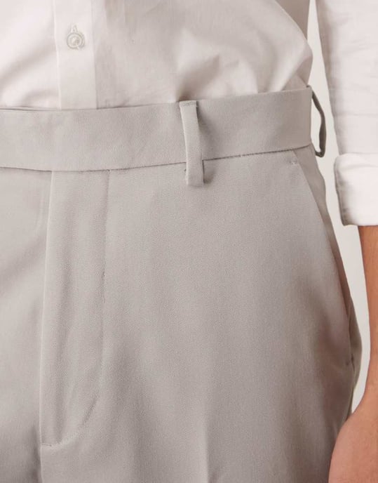 ASOS DESIGN smart tapered trousers in light grey - Image 2