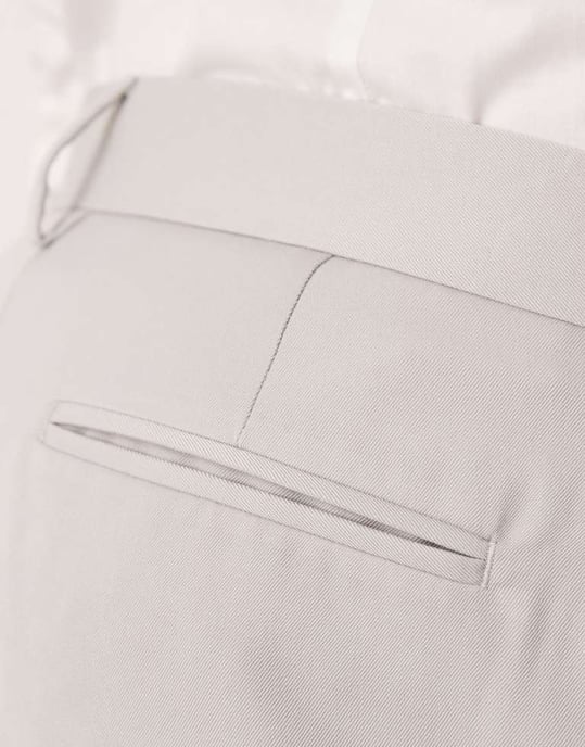 ASOS DESIGN smart tapered trousers in light grey - Image 3
