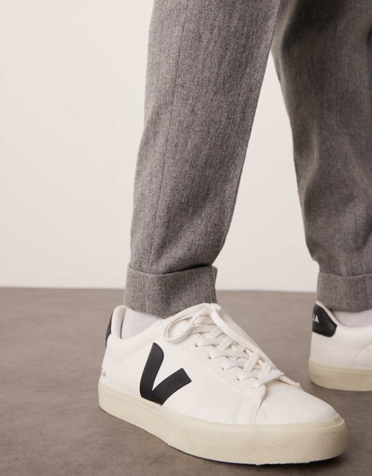 ASOS DESIGN tapered suit trousers with wool in grey flannel - Image 4