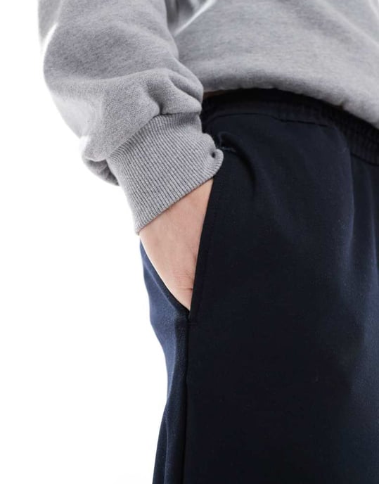 Jack & Jones tapered drawstring smart trouser in Navy - Image 4