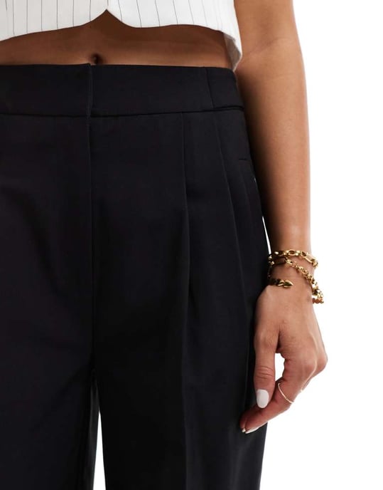 ASOS DESIGN tailored tapered trousers in black - Image 4