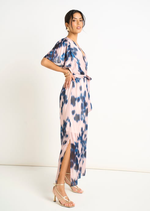 Champagne Blur Midi-klänning med djurmönster - Image 3
