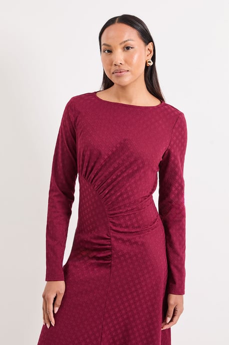 Ponte Ruched Maxi Dress - Image 2