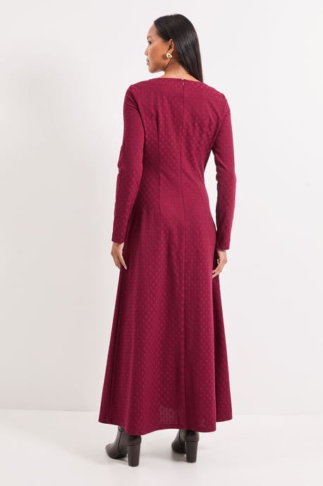 Ponte Ruched Maxi Dress - Image 3