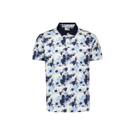 No Excess Polo short sleeve printed blue - Image 3