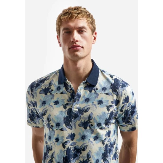 No Excess Polo short sleeve printed blue - Image 6