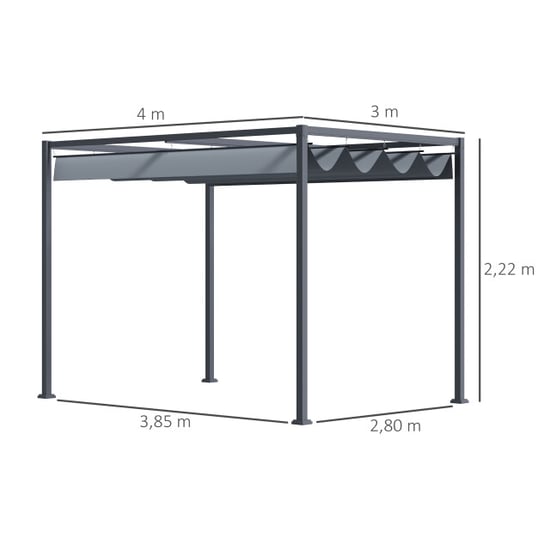 4goodz Pergola van metaal en kunststof, uv- en waterbestendig - - Image 3