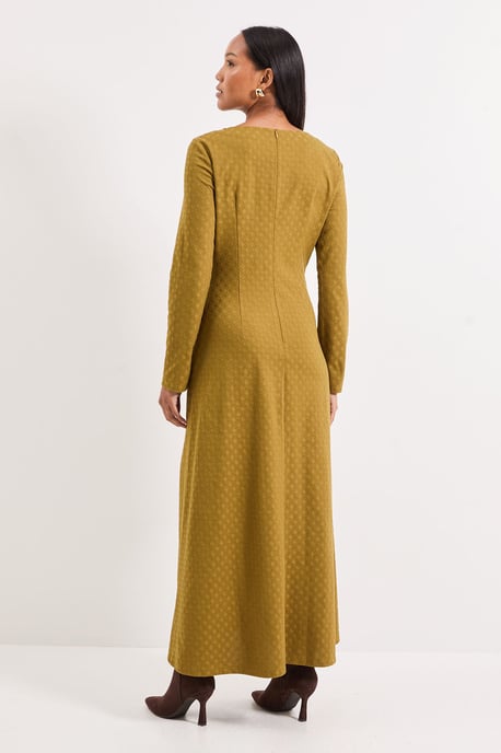 Ponte Ruched Maxi Dress - Image 3