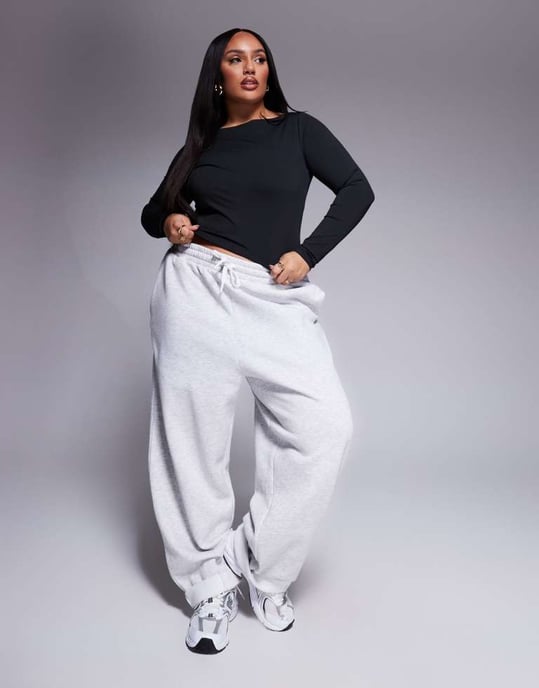 ASOS DESIGN Curve sculpting boat neck long sleeve top in black - Image 3