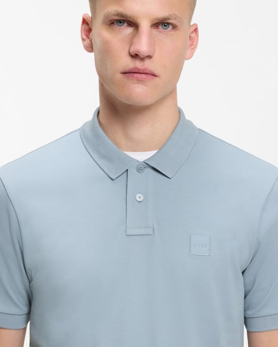 Passenger Slim-Fit Polo Shirt in Light Blue - Image 3