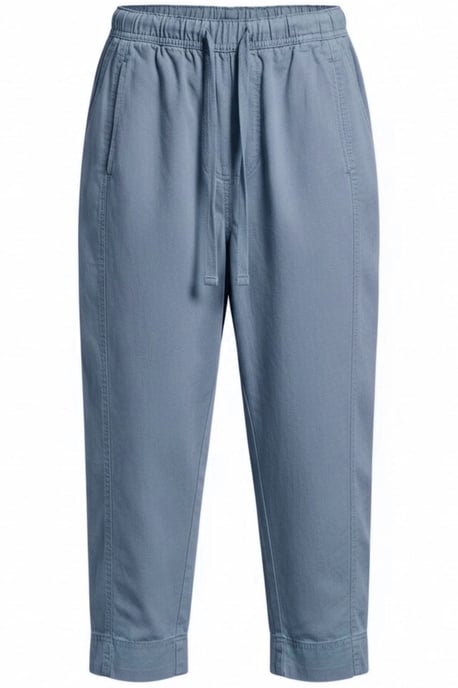 Tencel Crop Trousers Elasticated Waist - Image 2