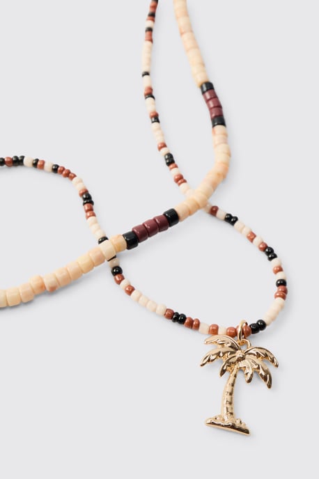 Palm Tree Beaded Necklace - Image 3