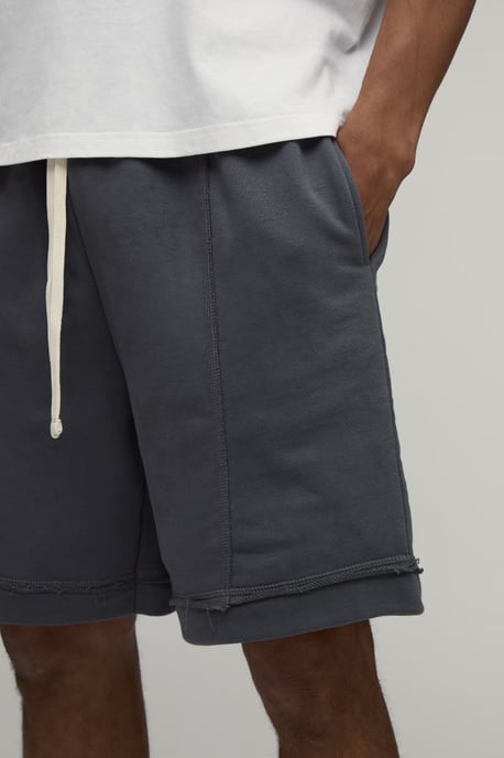 Baggy Drop Crotch Exposed Seam Loopback Short - Image 3