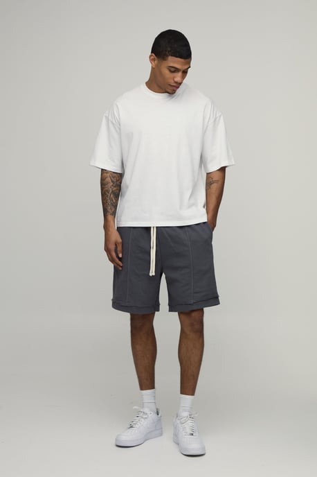 Baggy Drop Crotch Exposed Seam Loopback Short - Image 4