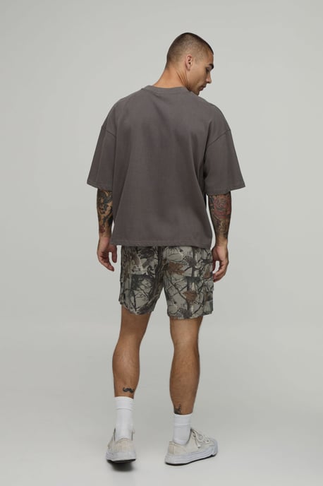Relaxed Forest Camo Twill Short - Image 2