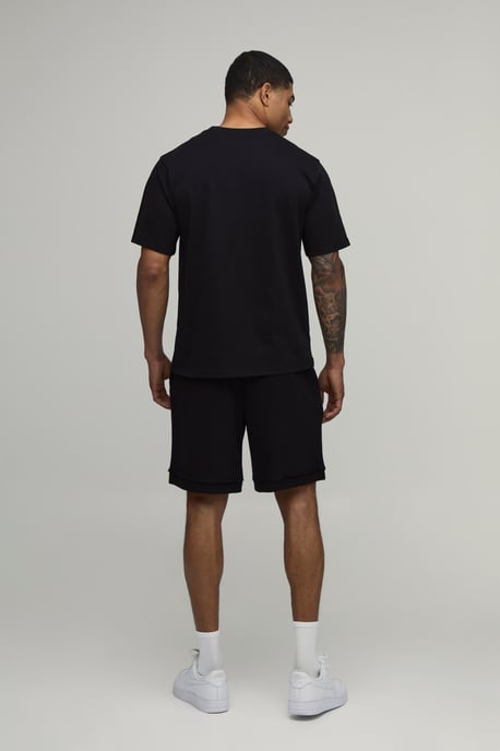 Baggy Drop Crotch Exposed Seam Loopback Short - Image 2