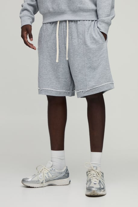 Baggy Drop Crotch Exposed Seam Loopback Short - Image 1