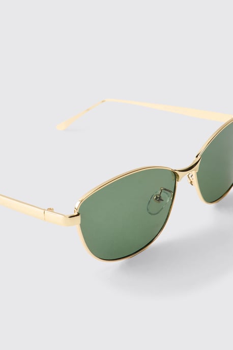 Metal Trim Square Sunglasses - Image 4