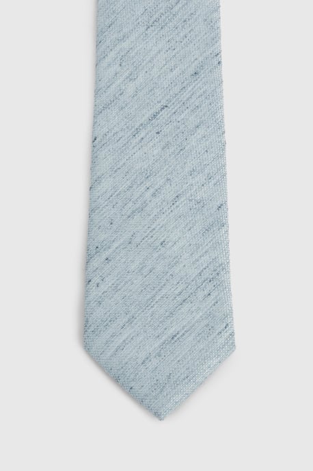 Light Blue Tweed Look Tie - Image 3