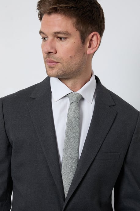 Light Grey Tweed Look Tie - Image 2