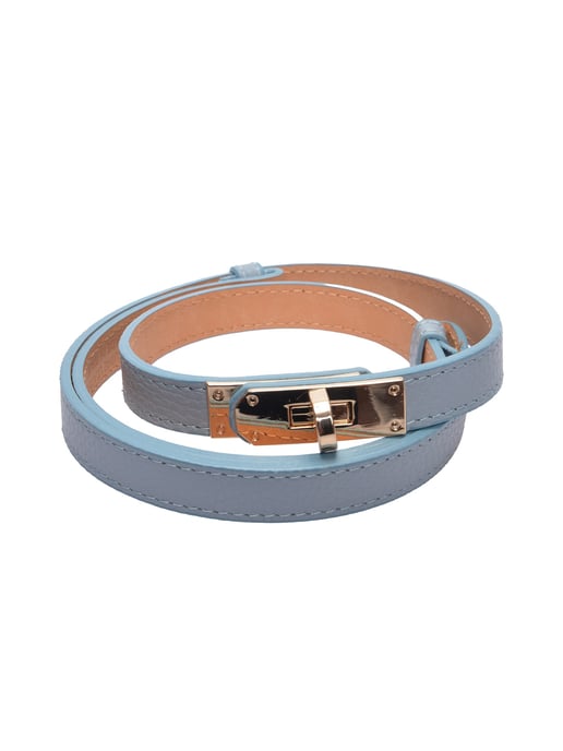 Isabella Rhea Turquoise Rundleer Riem - Image 3