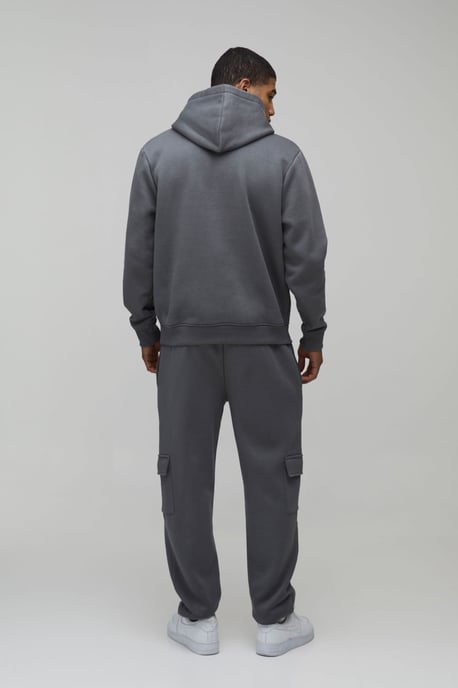 Regular Fit Man Hooded Cargo Tracksuit - Image 2