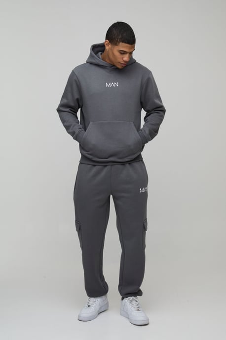 Regular Fit Man Hooded Cargo Tracksuit - Image 4