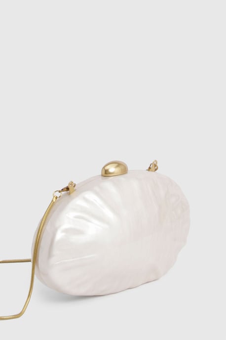 Pearlised Hard Shell Clutch Bag - Image 3