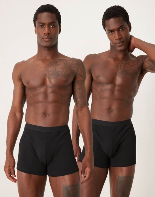 ASOS DESIGN capsule collection 2 pack trunks in black - Image 1