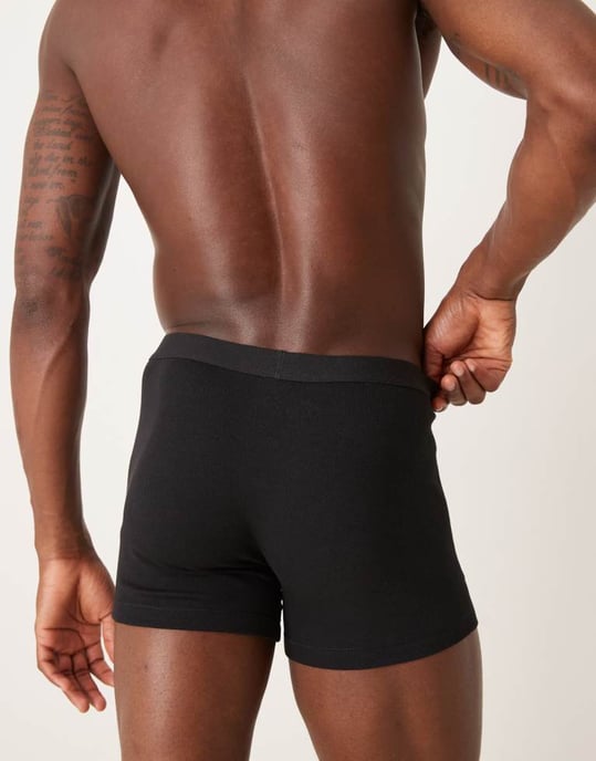 ASOS DESIGN capsule collection 2 pack trunks in black - Image 3