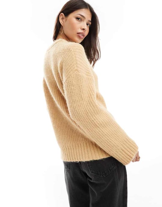 Cotton On relaxed fit jumper in hazel - Image 3