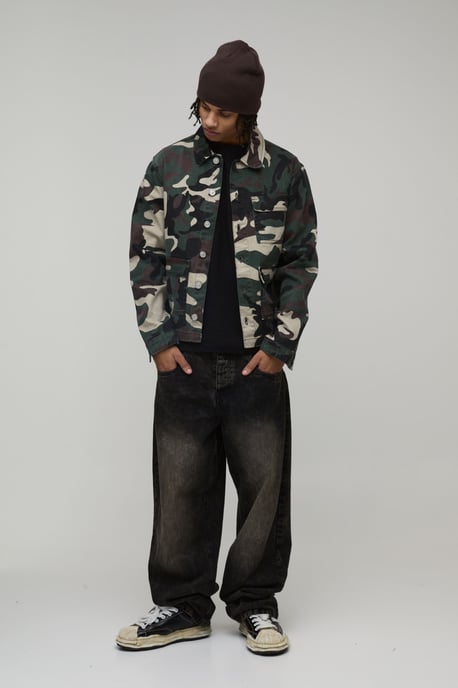 Regular Fit Washed Camo Overshirt - Image 4