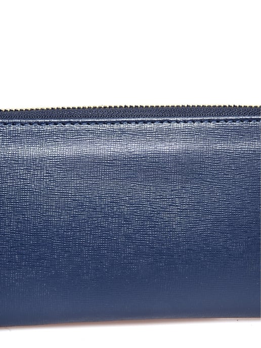 Luisa Vannini Blauw Rundleer Portemonnee - Image 3