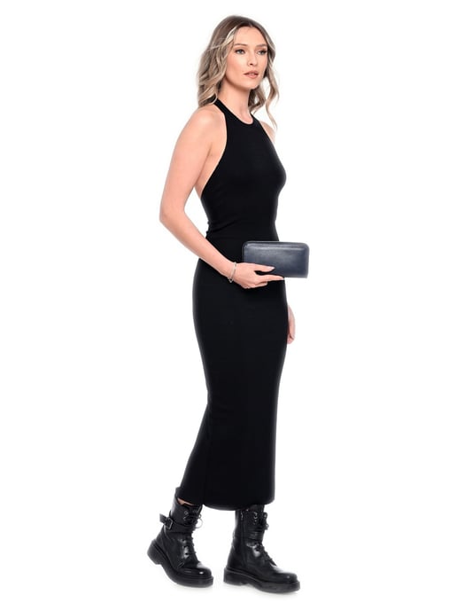 Luisa Vannini Blauw Rundleer Portemonnee - Image 5