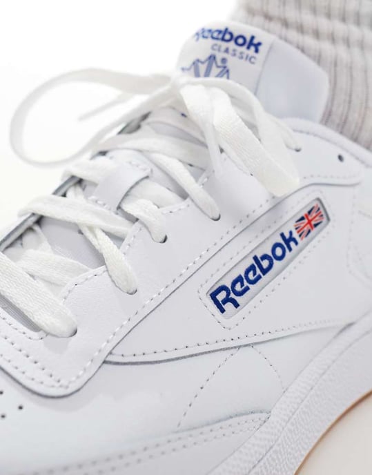 Reebok Club C 85 trainers in white and blue - Image 4