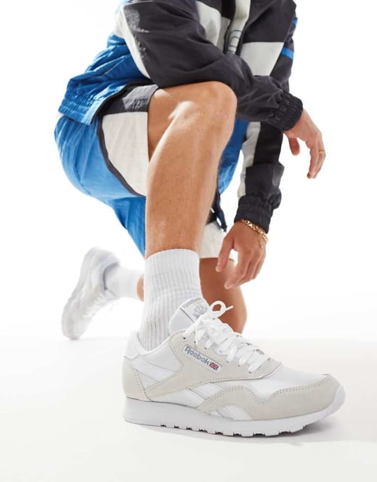 Reebok Classic Nylon trainers in off-white - Image 1