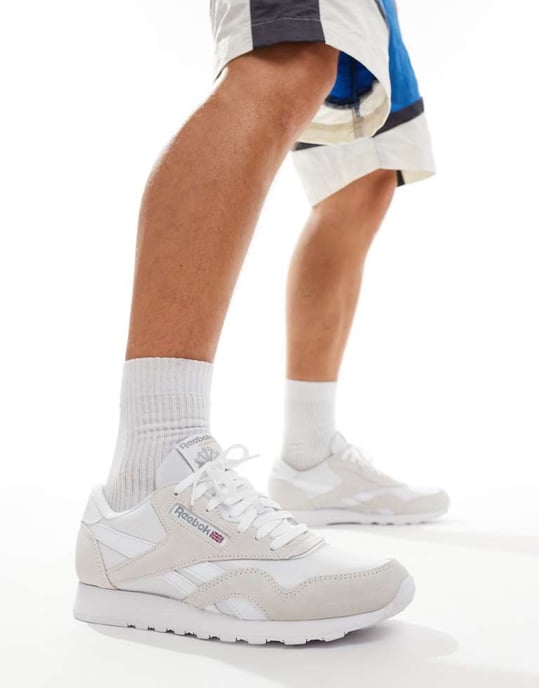 Reebok Classic Nylon trainers in off-white - Image 3